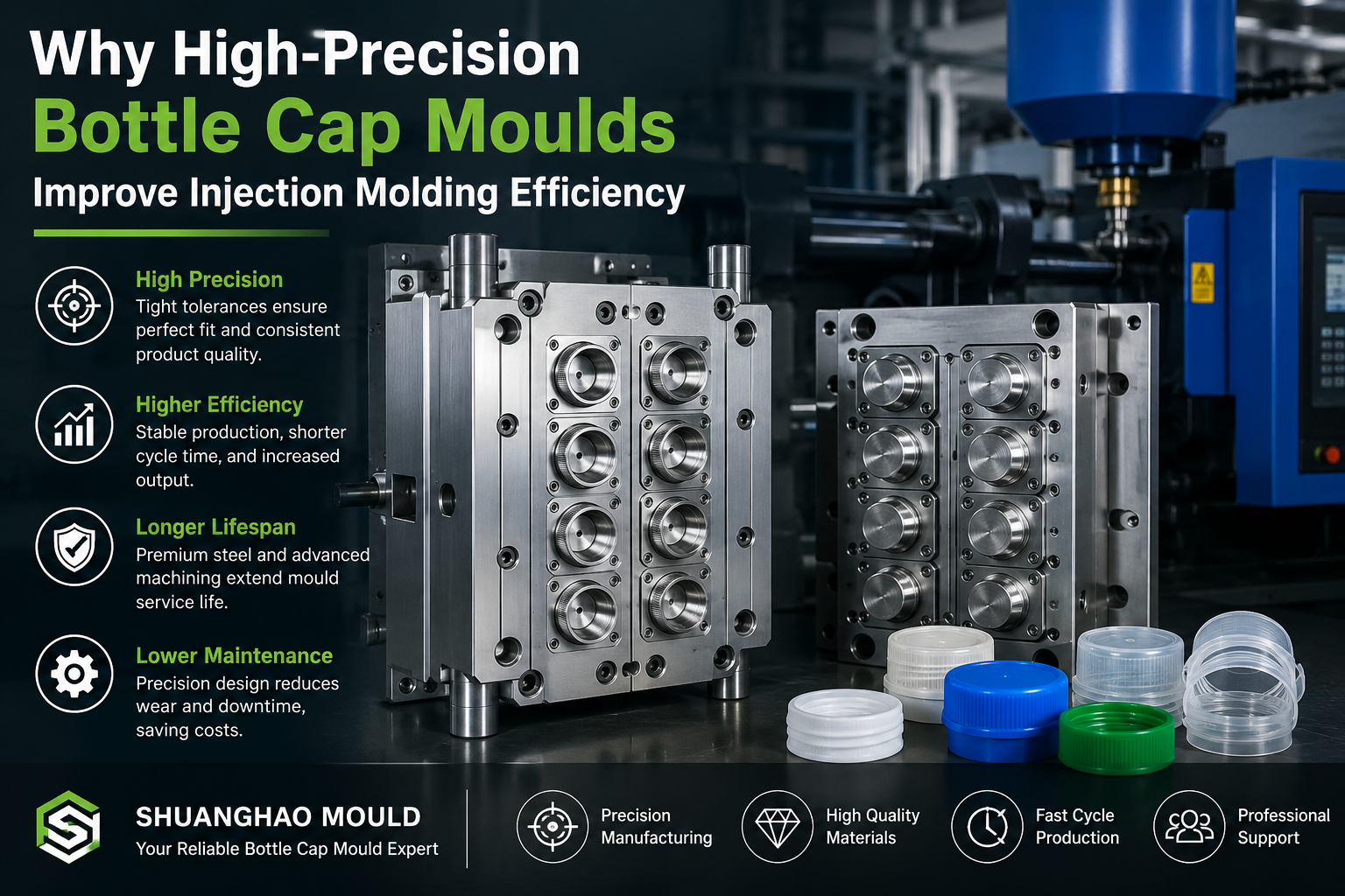 Why High-Precision Bottle Cap Moulds Improve Injection Molding Efficiency