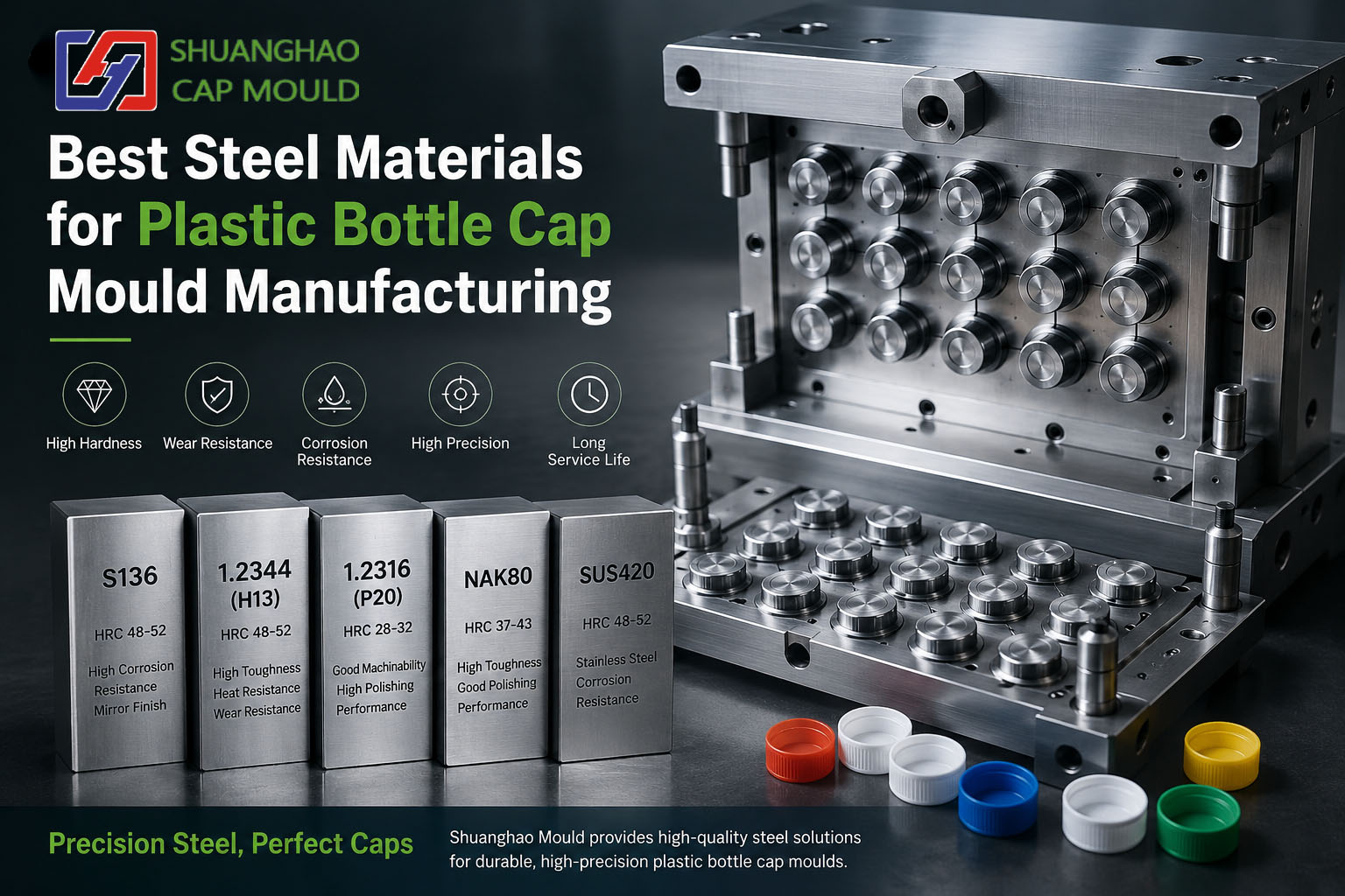 Best Steel Materials for Plastic Bottle Cap Mould Manufacturing: An Engineering Guide