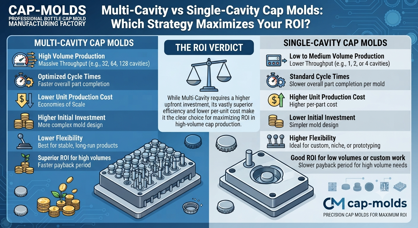 Multi-Cavity vs Single-Cavity Cap Molds: Which Strategy Maximizes Your ROI?