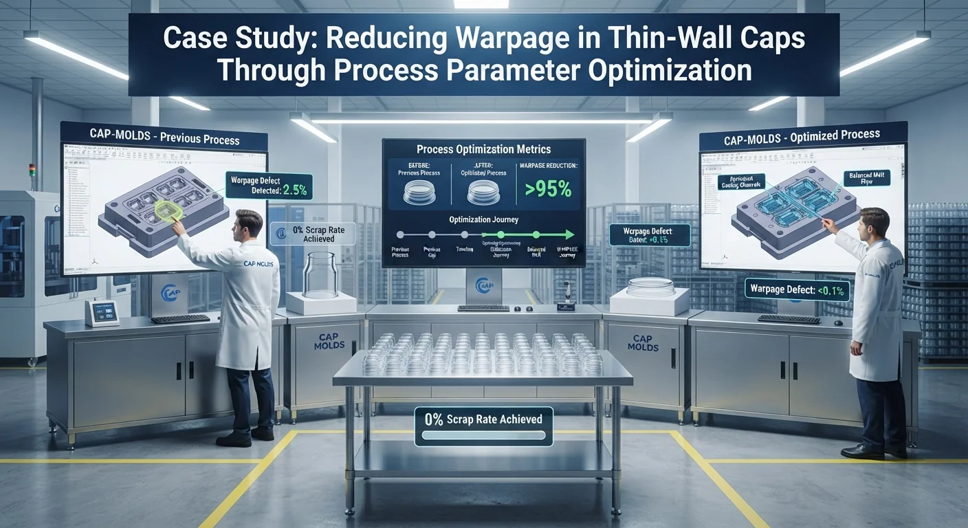 Case Study: Reducing Warpage in Thin-Wall Caps Through Process Parameter Optimization