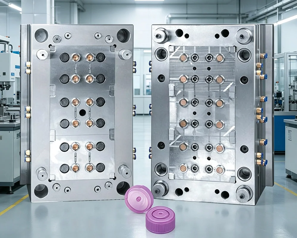 12 cavity Flip Top Cap Mould