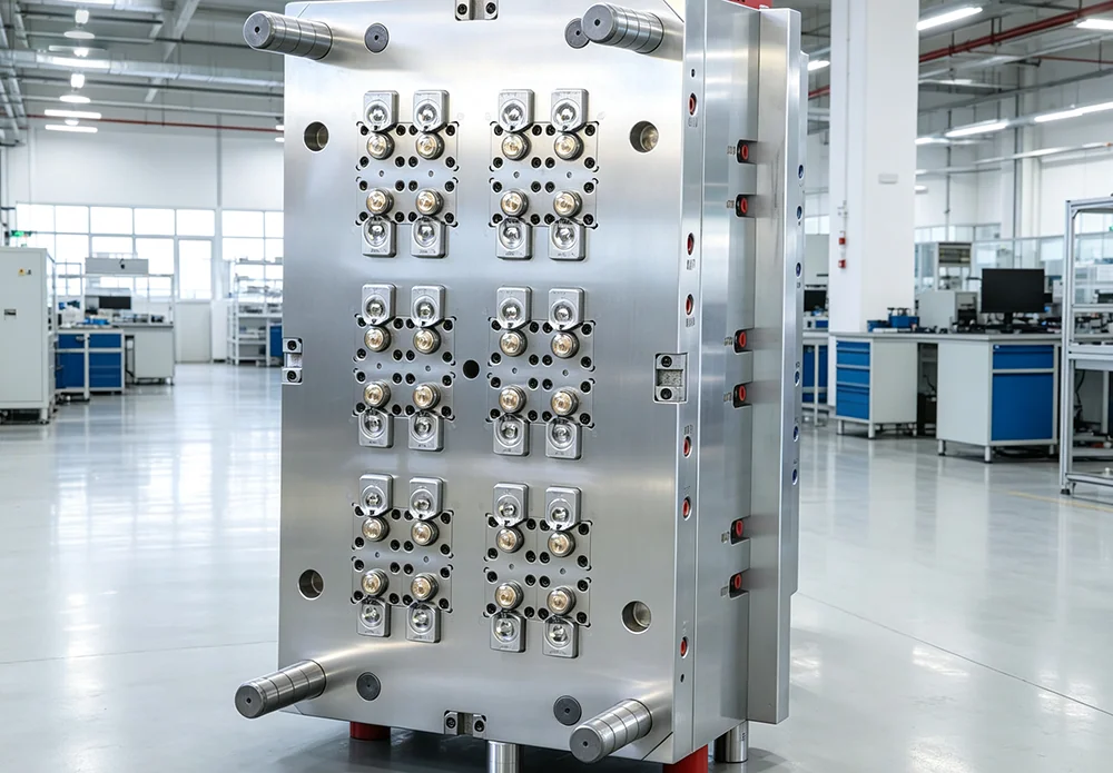 Cosmetic flip-top cap mould for shampoos