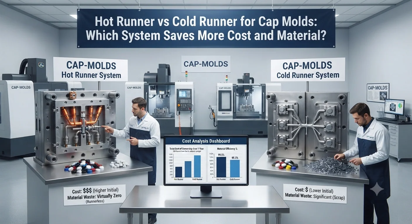 Hot Runner vs Cold Runner for Cap Molds: Which System Saves More Cost and Material?