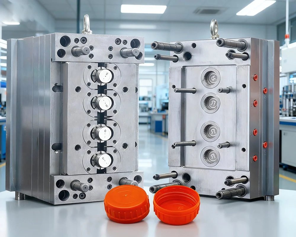 Engine oil cap mould for automotive lubricants