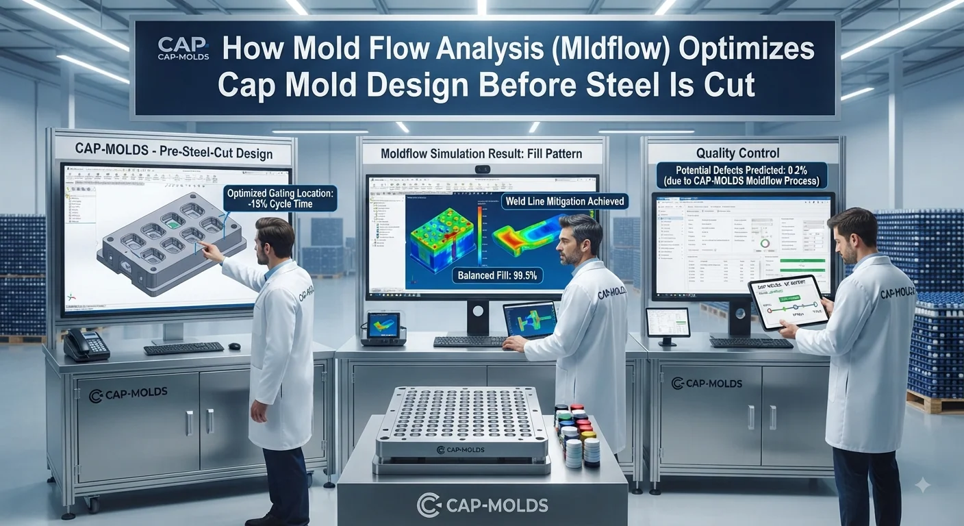 How Mold Flow Analysis (Moldflow) Optimizes Cap Mold Design Before Steel Is Cut