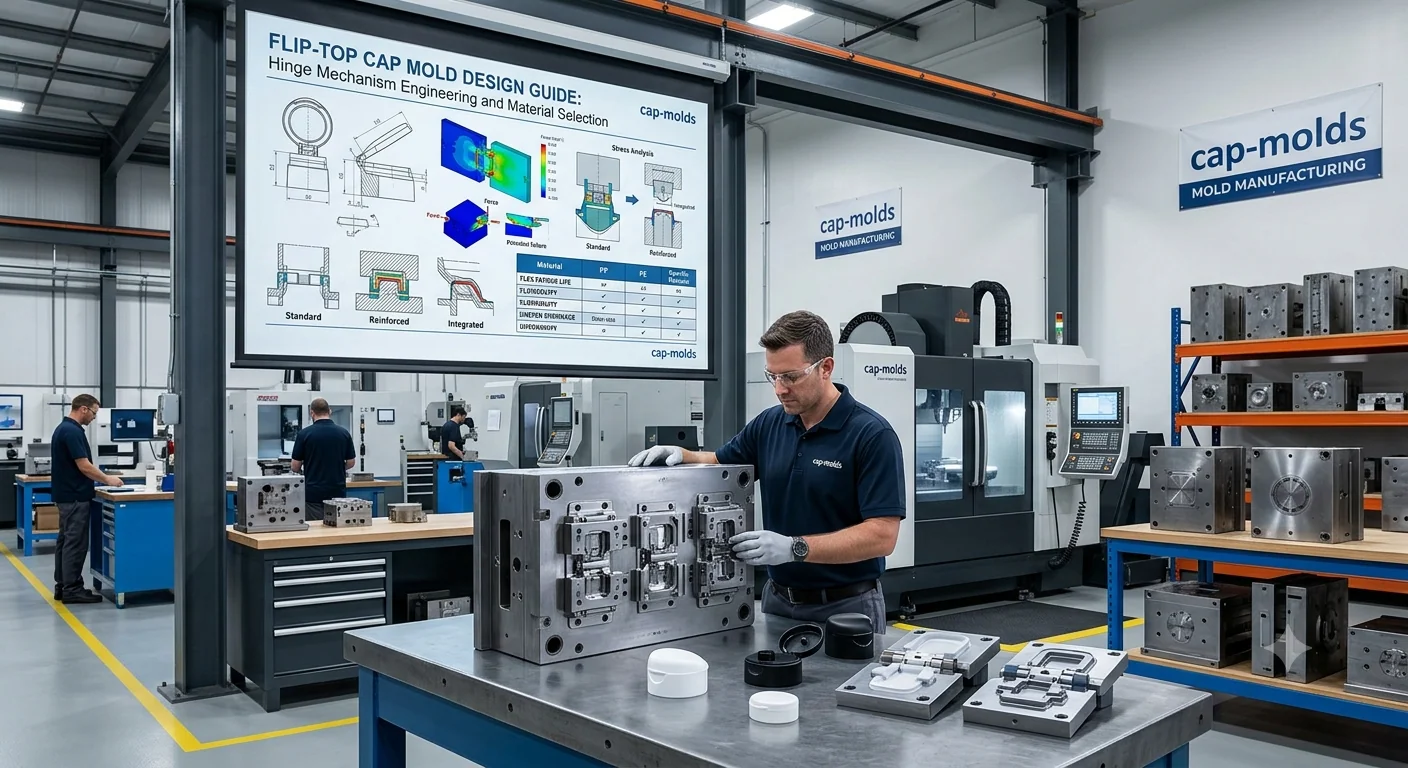 Flip-Top Cap Mold Design Guide: Hinge Mechanism Engineering and Material Selection