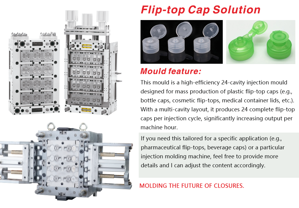 Conformal cooling layout for flip top mould