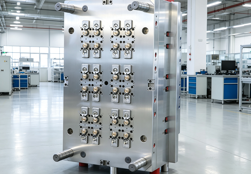 Cosmetic flip-top cap mould for shampoos