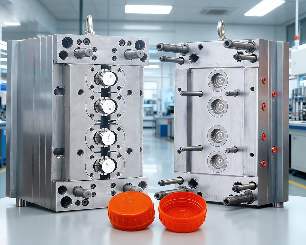 Engine oil cap mould for automotive lubricants