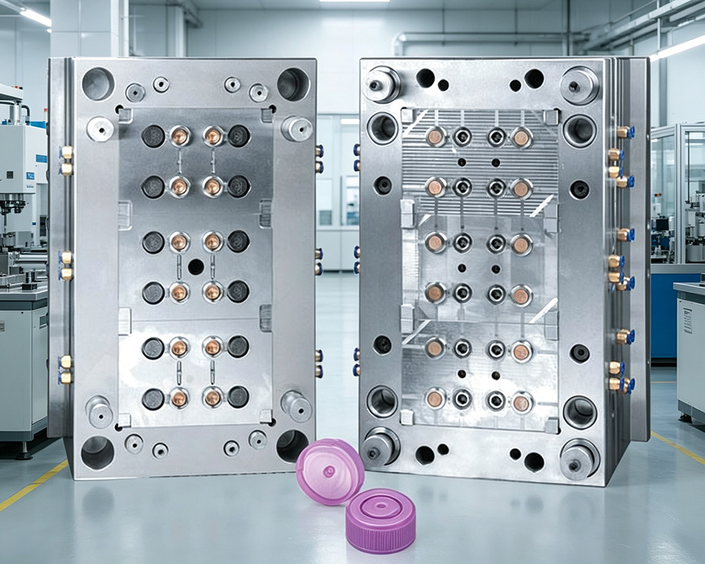 12 cavity Flip Top Cap Mould